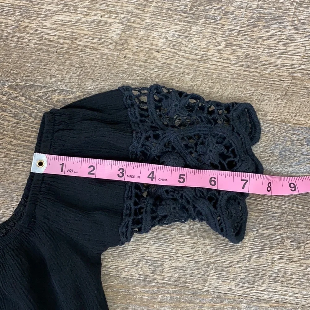 Charlotte Russe Black crop Top Small